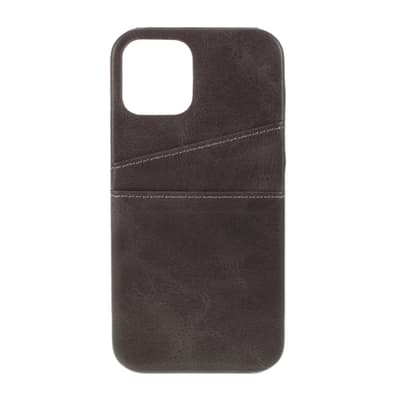 iPhone 12 Mini Suojakuori Kaksi Korttitaskua Harmaa