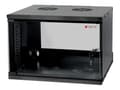 Miniatyrbilde 1 av 5: TECHly Professional D320 - Rack skap - veggmonterbar - svart, RAL 9005 - 6U - 19"