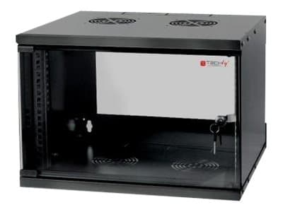 TECHly Professional D320 - Rack skåp - väggmontering - svart, RAL 9005 - 6U - 19"
