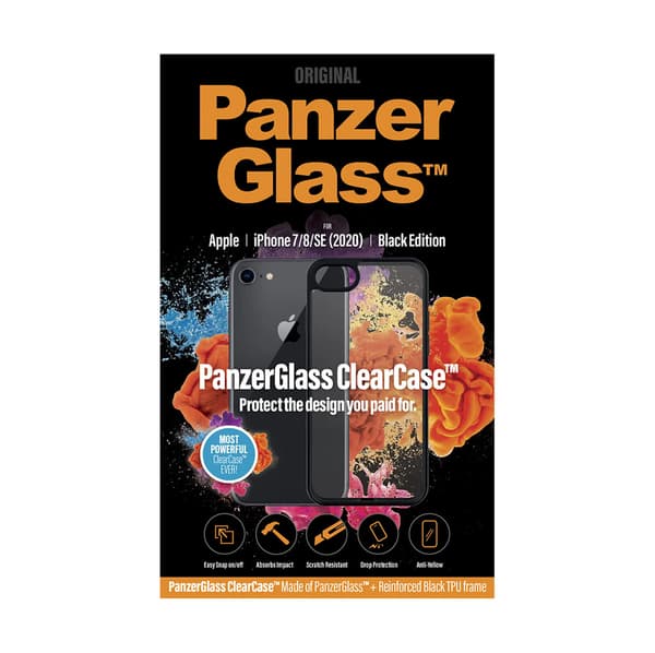 PanzerGlass iPhone 7/8/SE Suojakuori ClearCase Black Edition