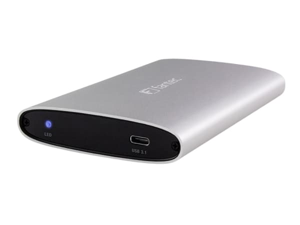 FANTEC ALU-25U31 - Drevkabinett - 2.5" - SATA 6Gb/s - USB 3.1 (Gen 2) - sølv
