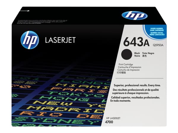 Lasertoneri HP 643A Q5950A, 11 000 sivua, musta