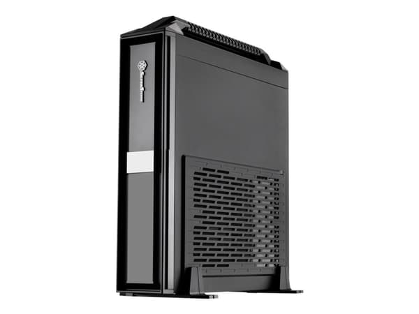 SilverStone MILO ML08-H - Tower - mini-ITX - ingen strømforsyning (SFX12V/SFX-L12V) - svart - USB/lyd