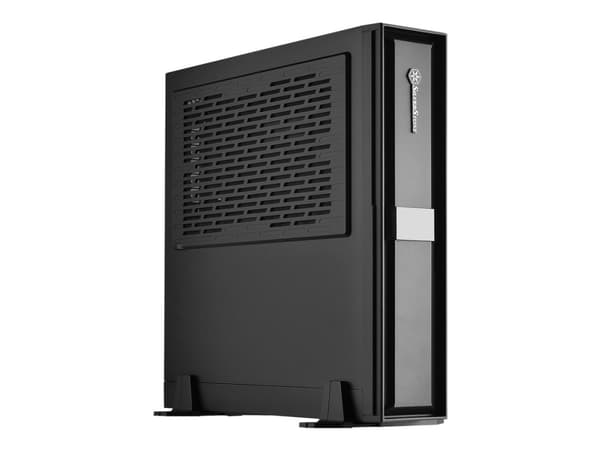 SilverStone MILO ML08-H - Tower - mini-ITX - ingen strømforsyning (SFX12V/SFX-L12V) - svart - USB/lyd