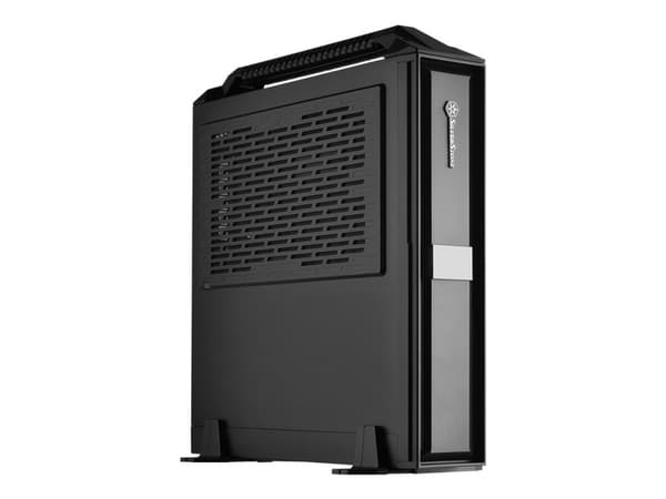 SilverStone MILO ML08-H - Tower - mini-ITX - ingen strømforsyning (SFX12V/SFX-L12V) - svart - USB/lyd