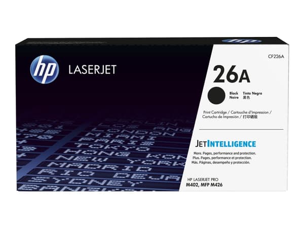 HP 26A, alkuperäinen musta LaserJet-värikasetti, 3100 sivua, Musta, 1 kpl