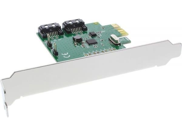 InLine 76696C, PCIe, SATA, Låg profil, PCI 2.0, 6 Gbit/s, 0, 1, SPAN