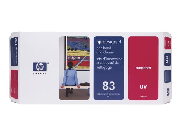 HP 83 - Magenta - skriverhode med renser - for DesignJet 5000, 5000ps, 5000ps uv, 5000uv, 5500, 5500 uv, 5500mfp, 5500ps, 5500ps uv