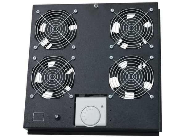 LogiLink FAS122B, 4 fläkt/-ar, Stål, Svart, 363 mm, 375 mm, 47 mm