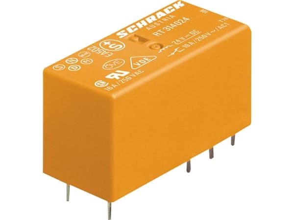 TE Connectivity RT424024 Tulostusrele 24 V/DC 8 A 2 x kytkin 1 kpl 1 kpl