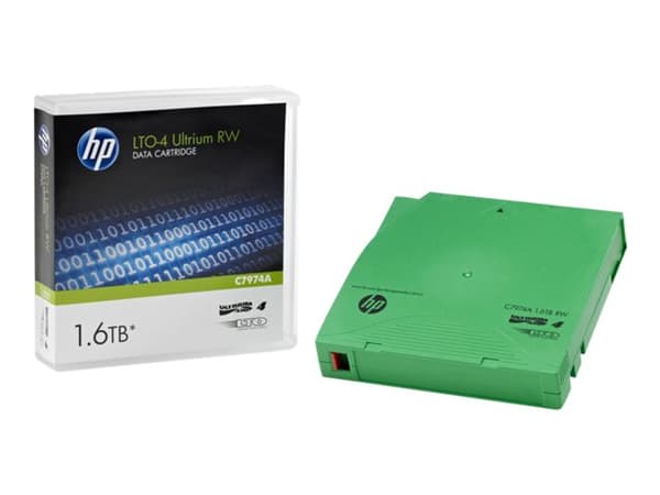 HPE RW Data Cartridge - LTO Ultrium 4 - 800 GB / 1.6 TB - skrivbara etiketter - grön - för HPE MSL4048; StorageWorks Enterprise Modular Library E-Ser