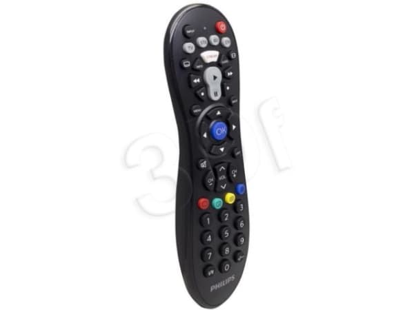 Philips Perfect replacement Yleiskaukosäädin SRP3014/10, DTV, DVD/Blu-ray, DVR, SAT, TV, IR Langaton, Painikkeiden painaminen, Musta