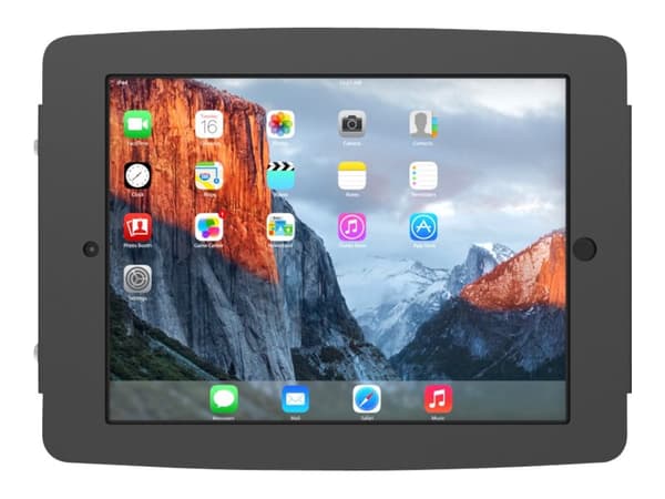 Compulocks Space iPad 12.9" Security Lock Enclosure and Tablet Holder - Innhegning - Tyverisikker - for nettbrett - låsbar - aluminium - svart - vegg