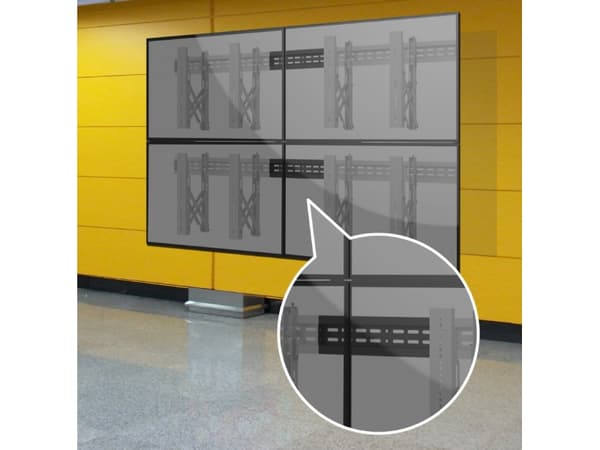 Reflecta PLANO Video Wall 60-6040 - Brakett - for flatpanel - låsbar - stål - svart - skjermstørrelse: 32"-60" - veggmonterbar