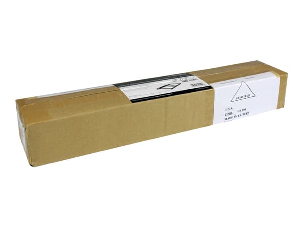 StarTech.com 1U fast 19 tums universella serverrackskenor med justerbart djup - Rackskena - svart - 1U - 19" - för P/N: RK2433BKM, RK2537BKM, RK3236B