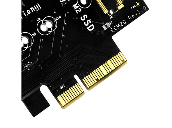 SilverStone SST-ECM20 - Tallennusohjain - M.2-kortti - PCIe x4