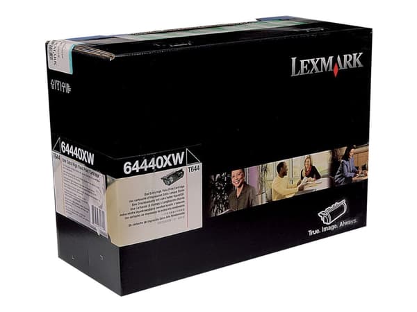 Lexmark T644 Extra High Yield Print Cartridge, Musta