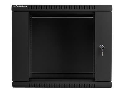 Lanberg - Rack skap - veggmonterbar - svart, RAL 9004 - 9U - 19"