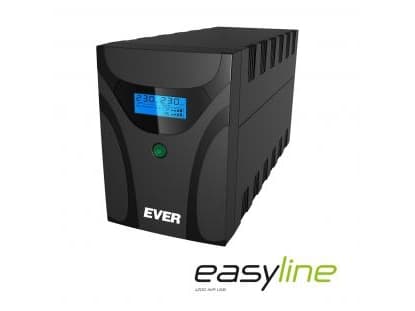EVER EASYLINE 1200AVR - UPS - AC 230 V - 600 watt - 1200 VA - 7 Ah - USB - utgangskontakter: 4