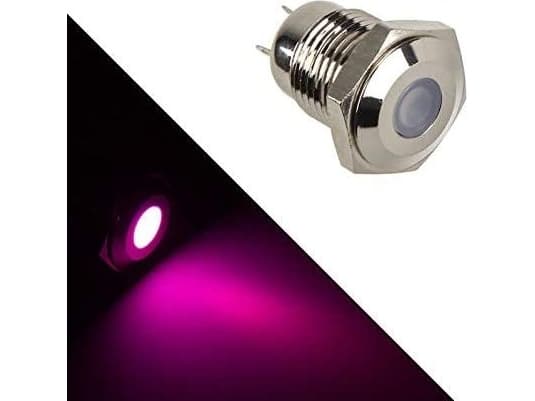 Lamptron Vandalismskyddad LED - violett, silverfärgad sockel