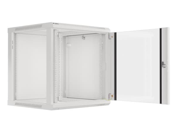Lanberg WF01-6612-10S, Seinään asennettava laitekehikko, 12U, 60 kg, Näppäinlukko, Kotelon kiskot, 23 kg