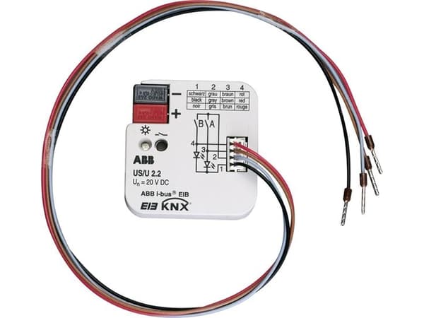 ABB US/U2.2, Digitalt, Inngang/Utgang, 2 kanaler, Hvit, CE, 20 V