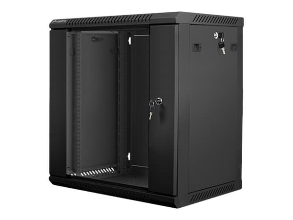Lanberg - Rack skåp - väggmontering - svart, RAL 9004 - 12U - 19"