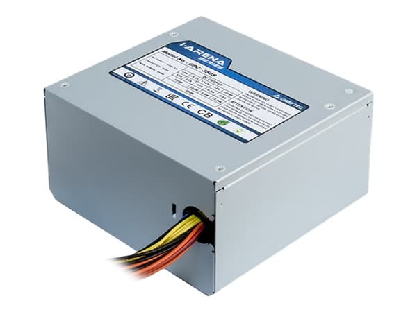 Chieftec iARENA GPC-500S - Strømforsyning (intern) - ATX12V 2.3/ PS/2 - AC 230 V - 500 watt - aktiv PFC - sølv Sølv