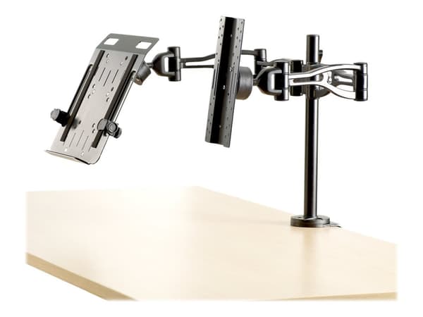Fellowes Professional Series Depth Adjustable Dual Monitor Arm - Monteringssett - justerbar arm - for 2 skjermer - jern - svart - skrivebordsmonterba Sort