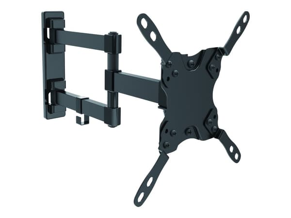 DELTACO ARM-459 - Monteringssats (lutnings-/svängningsväggmontering) - för platt panel - svart - skärmstorlek: 15"-40" - väggmonterbar