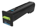 Pikkukuva 1 / 5: Lexmark - High Yield - Cyan - Original - Toner Cartridge LCCP, Lexmark Corporate - Lexmark CX820de, CX820dtfe, CX825de, CX825dte, CX825dtfe, CX860de,