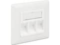 Miniatyrbilde 5 av 5: Delock Keystone Wall Outlet - Overflatemonteringsboks for nettverk - ren hvit, RAL 9010 - 3 porter