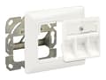Miniatyrbilde 1 av 5: Delock Keystone Wall Outlet - Overflatemonteringsboks for nettverk - ren hvit, RAL 9010 - 3 porter