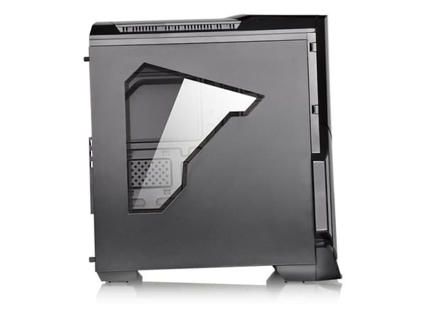 Thermaltake Versa N21 Window - Tower - ATX - genomskinlig sidopanel - ingen strömförsörjning (PS/2) - svart - USB/ljud