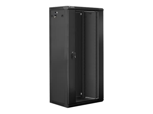 Lanberg - Rack skåp - väggmontering - svart, RAL 9004 - 27U - 19"