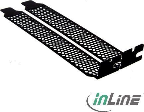 InLine 66641B, PCI-hållaren, Svart, 2 styck
