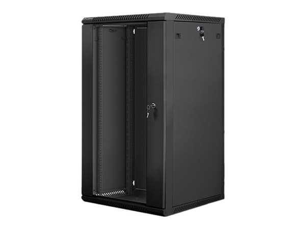 Lanberg - Rack skåp - väggmontering - svart, RAL 9004 - 22U - 19"