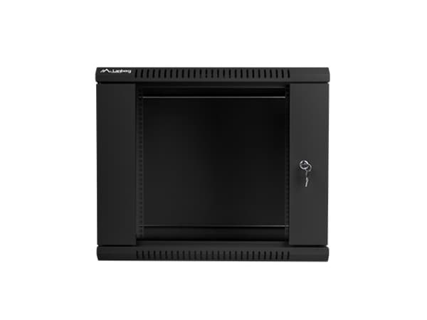Lanberg - Rack skåp - väggmontering - svart, RAL 9004 - 9U - 19"