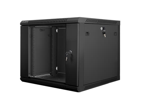 Lanberg - Rack skåp - väggmontering - svart, RAL 9004 - 9U - 19"