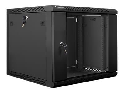 Lanberg - Rack skåp - väggmontering - svart, RAL 9004 - 9U - 19"