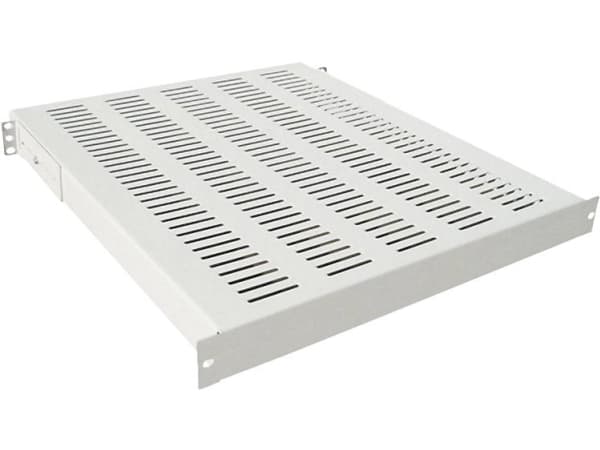 LogiLink SF1H65G, Hylla till rackskåp, Grå, Stål, 100 kg, 1U, 48,3 cm (19")