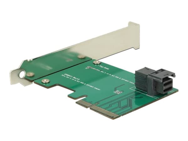 Delock - Lagringskontroller - SAS 12Gb/s - PCIe 3.0 x4 Svart, Grön, Silver