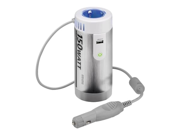 CoreParts - DC til AC invertteri - 12 V - 150 Watt musta