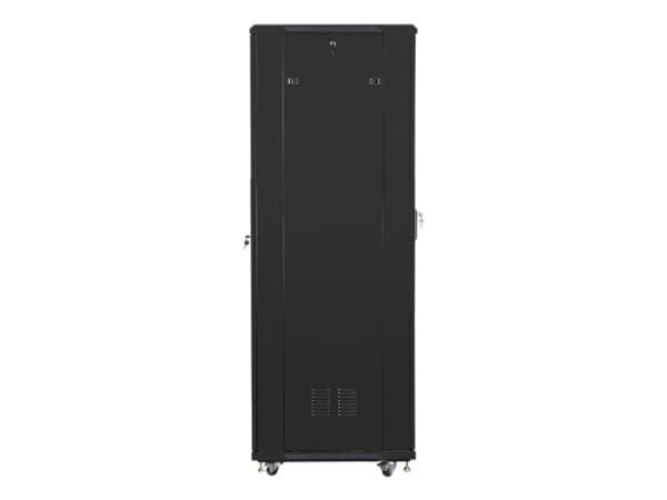Lanberg FF01-6842-12B, Fristående rack, 42U, 800 kg, Knapplås, Kuggskenor, Justerbara fötter