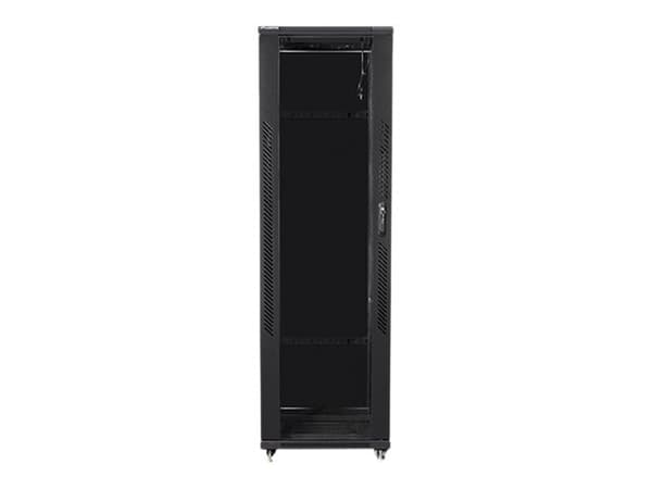Lanberg - Rack skåp - med 2 kylfläktar - 230 V - svart, RAL 9004 - 42U - 19"