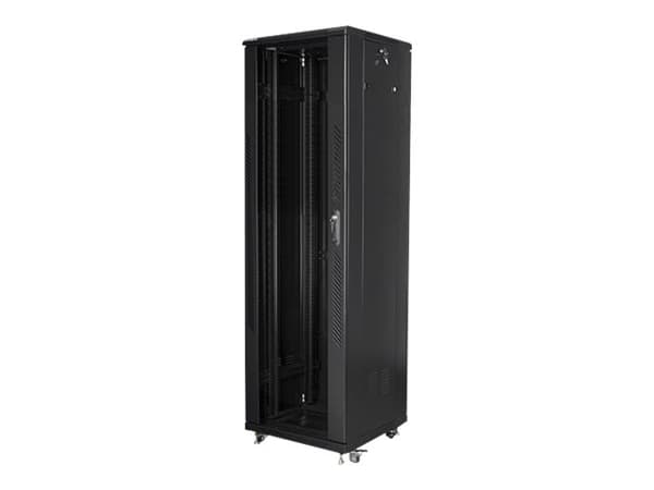Lanberg - Rack skåp - med 2 kylfläktar - 230 V - svart, RAL 9004 - 42U - 19"