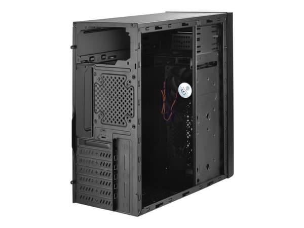 SilverStone Precision PS13 - Tower - ATX - ingen strømforsyning (ATX / PS/2) - svart - USB/lyd