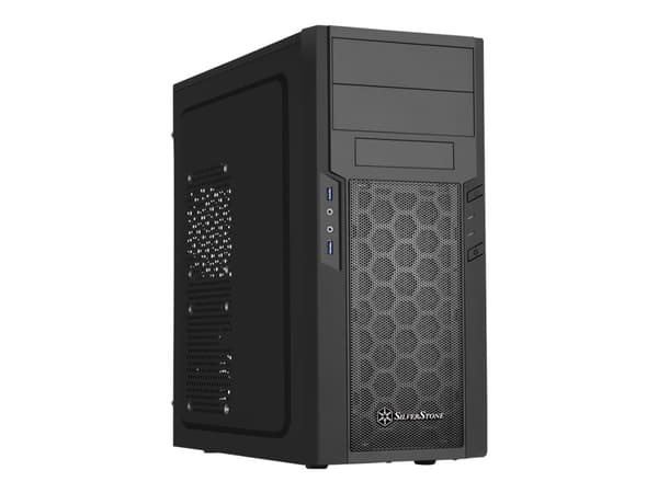 SilverStone Precision PS13 - Tower - ATX - ingen strømforsyning (ATX / PS/2) - svart - USB/lyd