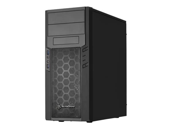 SilverStone Precision PS13 - Tower - ATX - ingen strømforsyning (ATX / PS/2) - svart - USB/lyd
