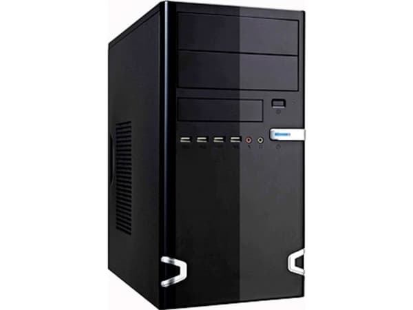 Linkworld 727-22, Micro Tower, PC, Galvanisert stål, SECC, SGCC, Svart, 3.5", 176 mm